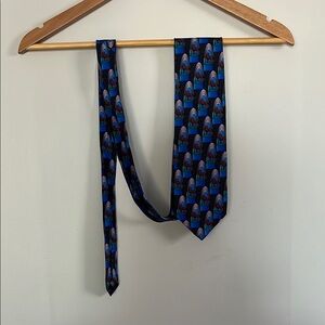 Stonehenge Leo ♌️ Blue Patterned Men's Tie